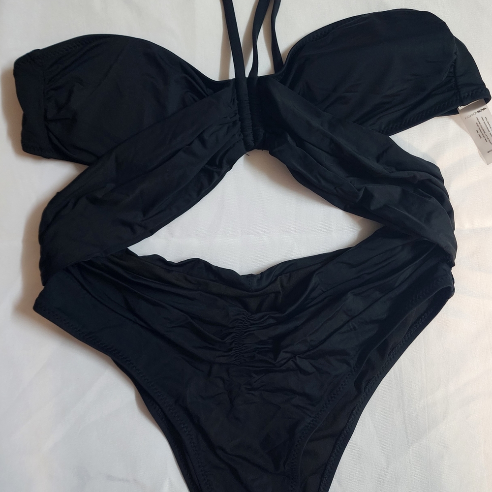 Fashion Nova Black One Piece Swimsuit